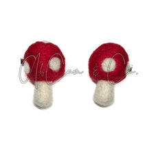 Load image into Gallery viewer, Mushroom Felt Earrings and Hair Clips
