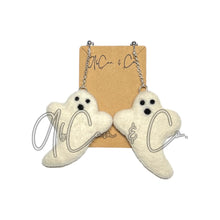 Load image into Gallery viewer, Large Ghost Felt Earrings and Hair Clips
