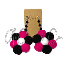 Load image into Gallery viewer, Let’s Go Party Pom Earrings

