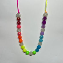 Load image into Gallery viewer, Neon Bitty Glow In The Dark Rainbow Necklace
