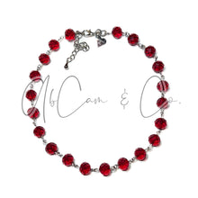Load image into Gallery viewer, Red Rose Choker Style Necklace or Bracelet
