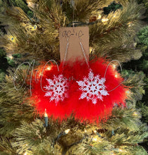 Load image into Gallery viewer, Glitter Snowflake Fluffy Poms
