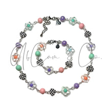 Load image into Gallery viewer, AbCam &amp; Co. Exclusive #62 Checkered Daisies Choker Style Necklace
