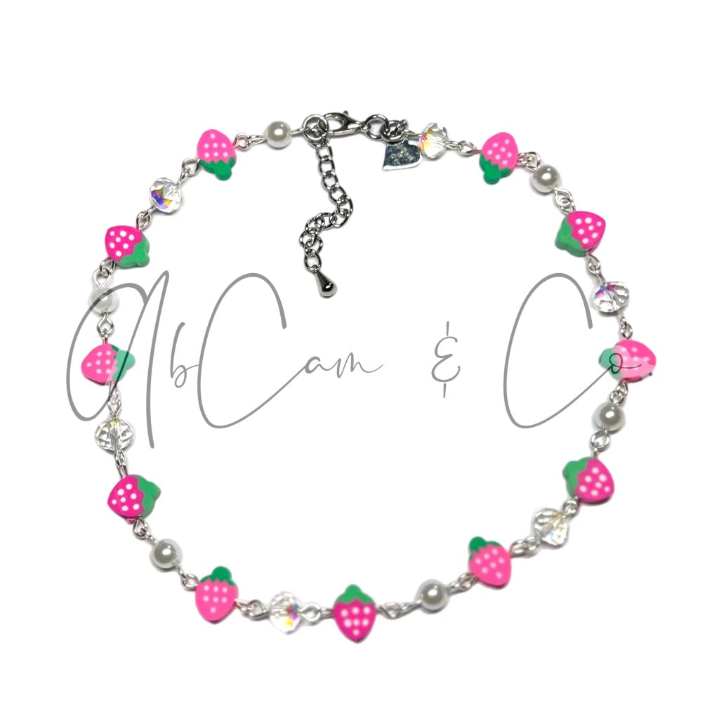 AbCam & Co. Exclusive #64 Berry Cute Choker Style Necklace