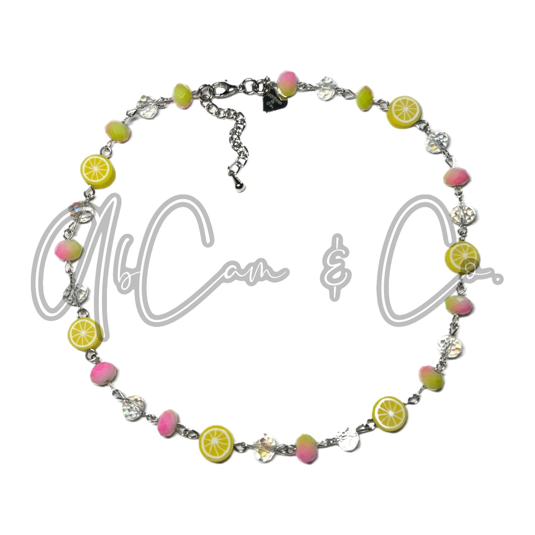 AbCam & Co. Exclusive #58 Pink Lemonade Choker Style Necklace