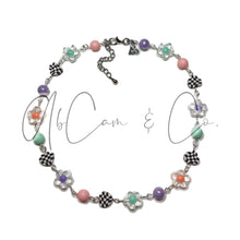 Load image into Gallery viewer, AbCam &amp; Co. Exclusive #62 Checkered Daisies Choker Style Necklace
