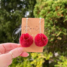 Load image into Gallery viewer, Mini Faux Fur Pom Earrings RTS
