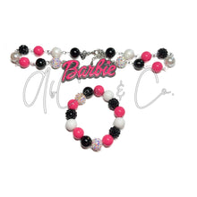 Load image into Gallery viewer, Let’s Go Party Bubblegum Choker Style Necklace &amp; Bubblegum Bracelet
