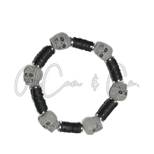 Load image into Gallery viewer, Glow in the Dark Skull Heishi Bead Necklace and Bracelet
