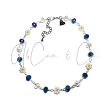 Load image into Gallery viewer, AbCam &amp; Co. Exclusive #65 Daisy Blue Choker Style Necklace
