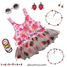 Load image into Gallery viewer, AbCam &amp; Co. Exclusive #55 Strawberries &amp; Daisies Choker Style Necklace
