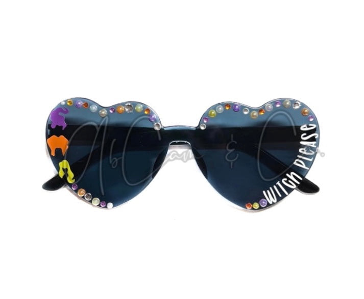 Witch Please Black Heart Sunnies
