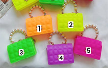 Load image into Gallery viewer, Pearl Handle Neon Jelly Bag
