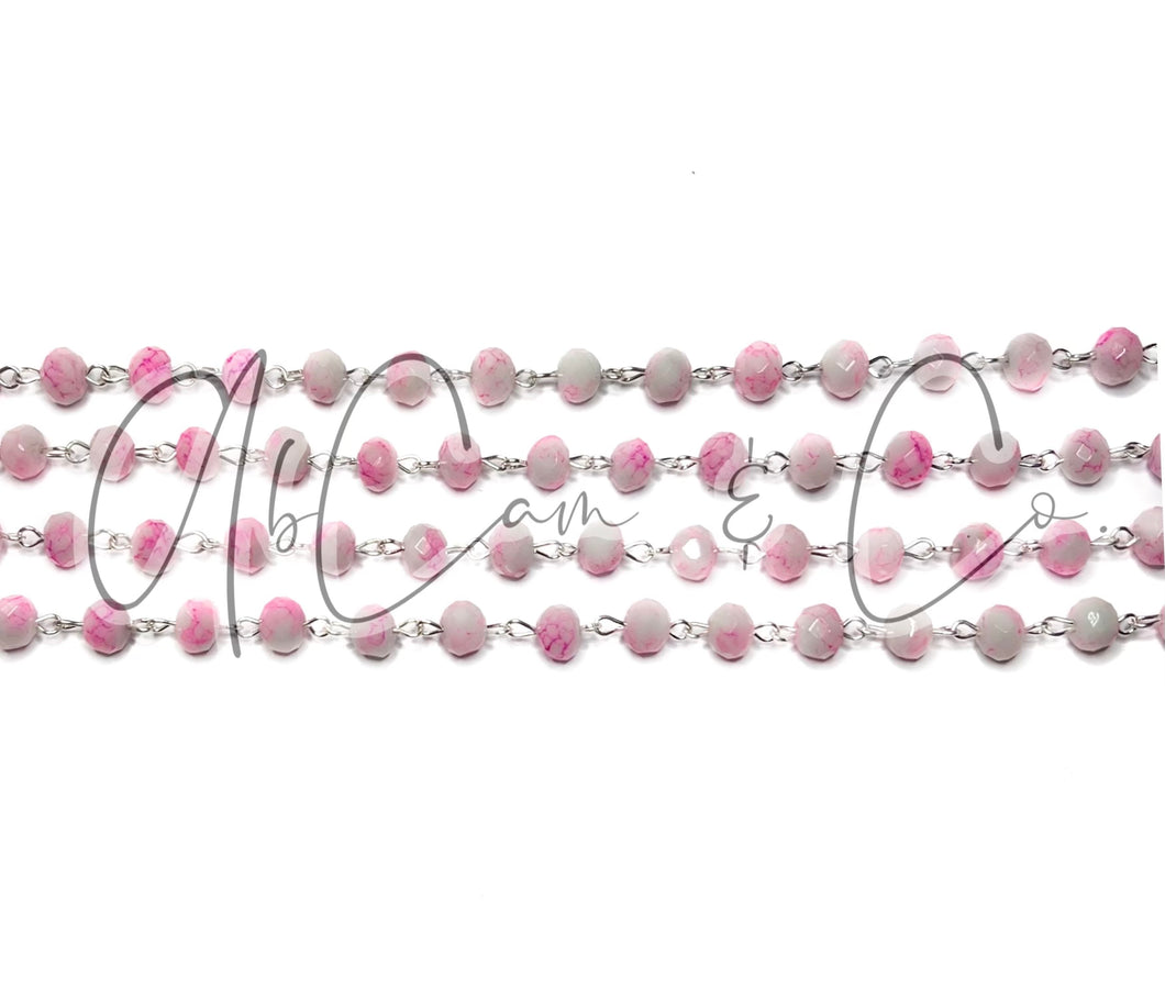 Splatter Pink Choker Style Necklace