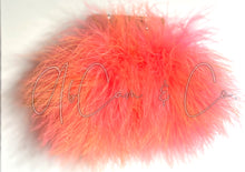 Load image into Gallery viewer, Coral Regular Size Fluffy Pom Earrings / Puffy Pom Hair Clips
