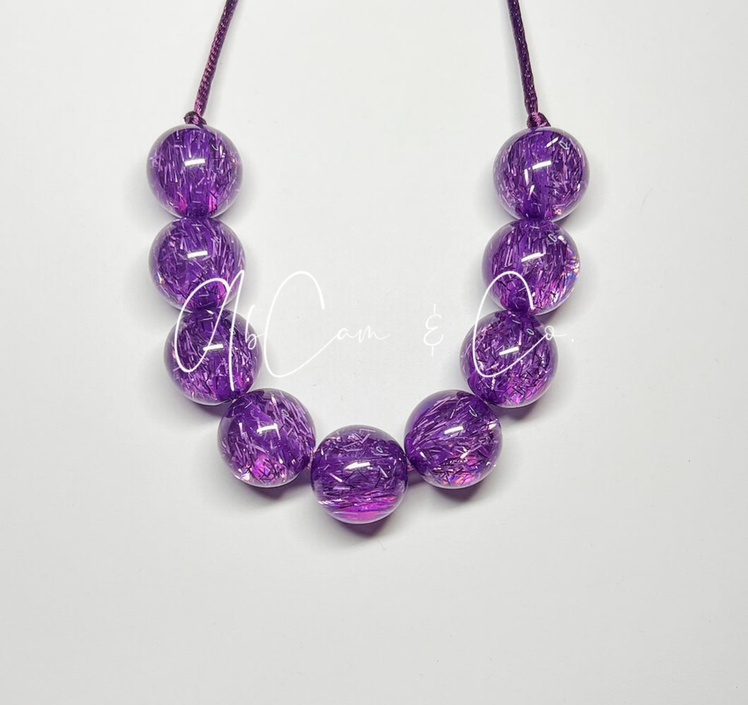 Purple Confetti Necklace