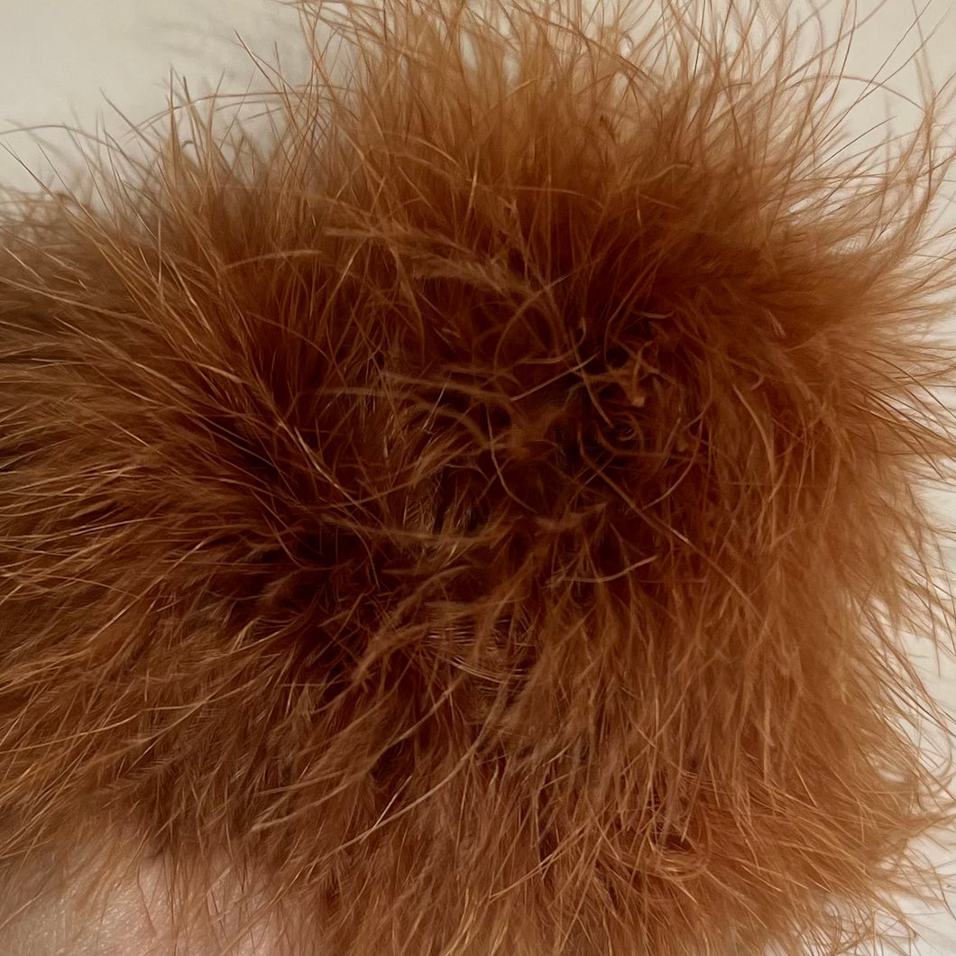 Topaz Fluffy Pom Earrings/Puffy Pom Hair Clips