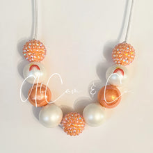 Load image into Gallery viewer, Peach Boho Bling Bubblegum Necklace
