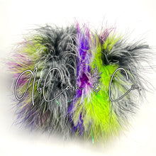 Load image into Gallery viewer, Mistress of all Evil XL Fluffy Pom Earrings or XL Puffy Pom Hair Clips
