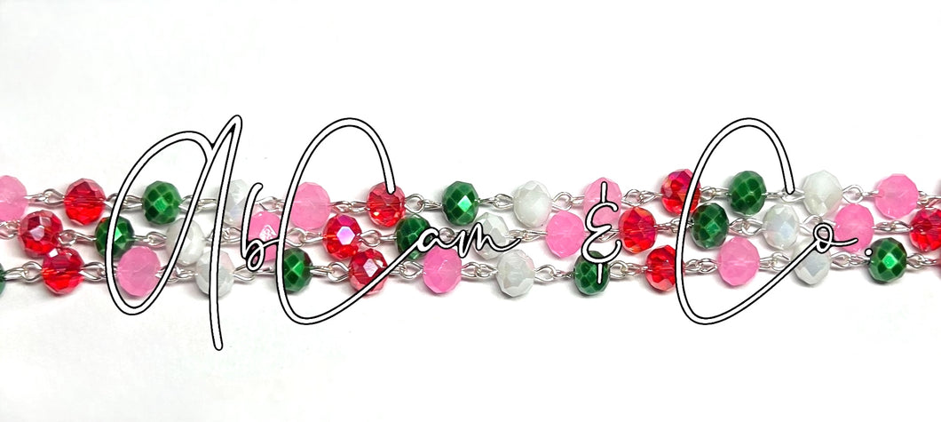 Pink Christmas Choker Style Necklace