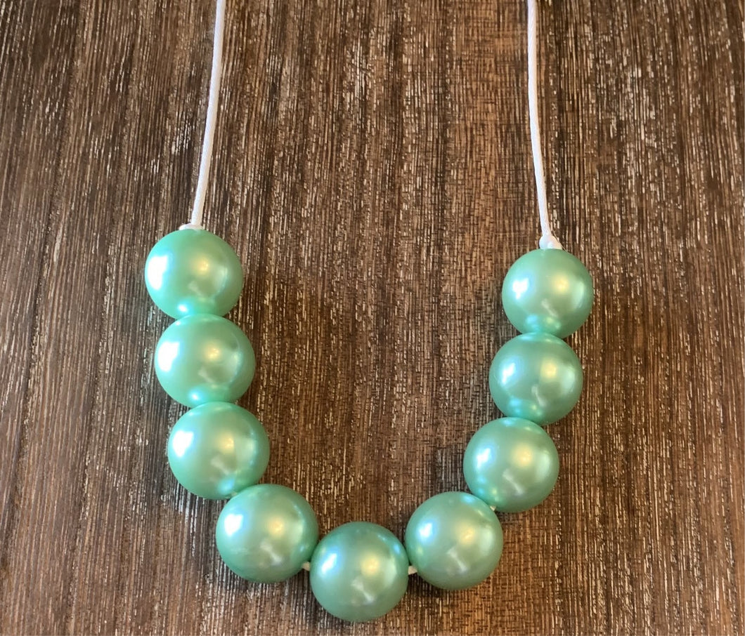 Light Turquoise Pearl Necklace