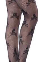 Load image into Gallery viewer, Skull Fishnet Tights RTS
