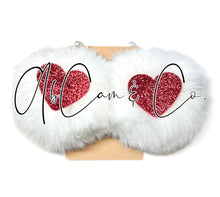 Load image into Gallery viewer, Faux Fur Poms W/ Red Heart
