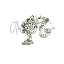 Load image into Gallery viewer, Large Silver Rhinestone Girl Pendant
