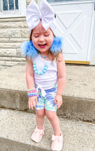 Load image into Gallery viewer, Baby Blue Regular Size Fluffy Pom Earrings / Puffy Pom Hair Clips
