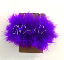 Load image into Gallery viewer, Violet Regular &amp; Mini Size Fluffy Pom Earrings / Regular Size Puffy Pom Hair Clips
