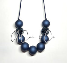 Load image into Gallery viewer, Navy Blue Glam Necklace
