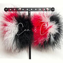 Load image into Gallery viewer, Chirp Chirp Custom Team Fluffy Pom Earrings &amp; Puffy Pom Hair Clips
