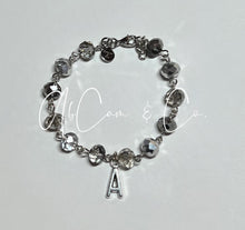 Load image into Gallery viewer, Silver Diamond Choker Style Name Necklace and Bracelet
