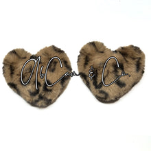 Load image into Gallery viewer, Fur Heart Pom Earrings
