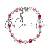 Load image into Gallery viewer, Exclusive #22 Pink Pearl &amp; Crystal Choker Style Necklace
