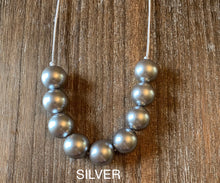 Load image into Gallery viewer, Silver Pearl Bubblegum Necklace
