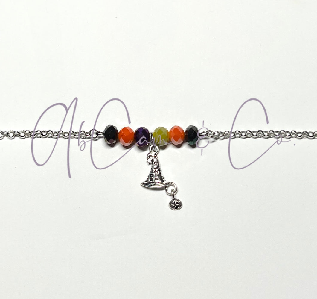 Witches Brew Witch Hat Bar Choker Style Necklace