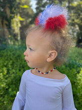 Load image into Gallery viewer, RW&amp;B Puffy XL Pom Hair Clips
