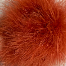 Load image into Gallery viewer, Rust Regular &amp; Large Size Fluffy Pom Earrings / Regular Size Puffy Pom Hair Clips
