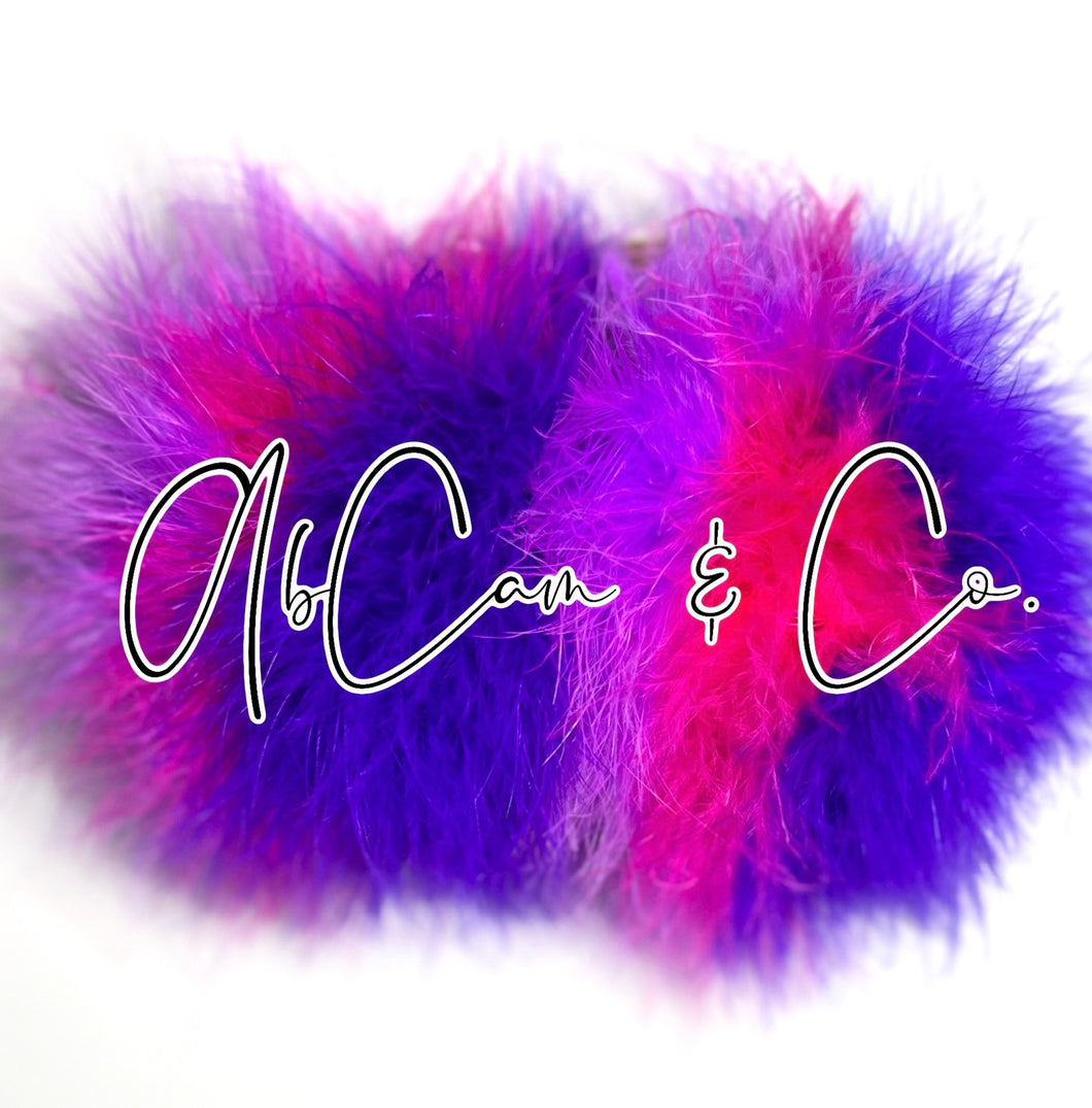 Candy Crush EXTRA Large Fluffy Pom Earrings / Large Puffy Pom Hair Clips