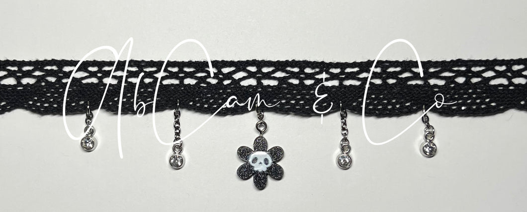 Sweet But A Psycho Lace Choker Style Necklace