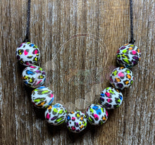 Load image into Gallery viewer, Neon Leopard Silicone Necklace
