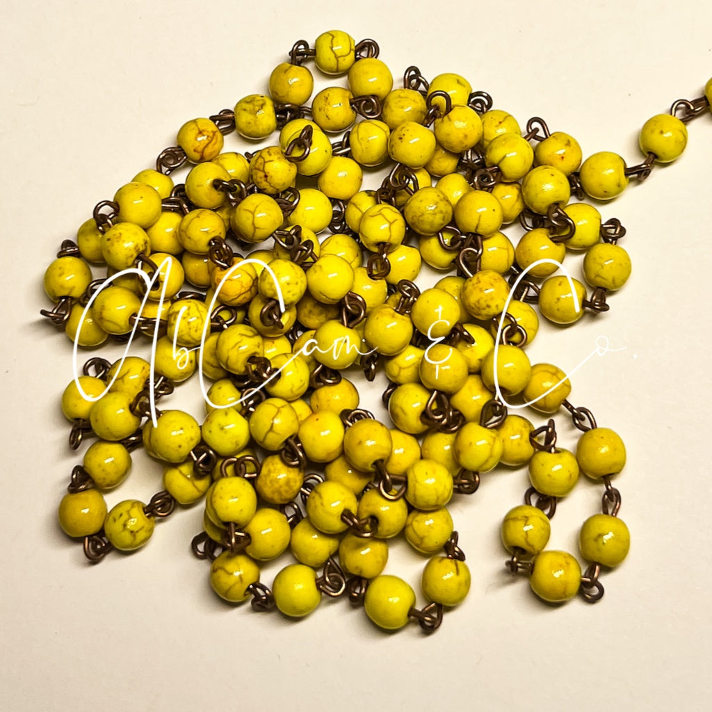 Lemon Howlite Choker Style Necklace