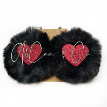 Load image into Gallery viewer, Faux Fur Poms W/ Red Heart
