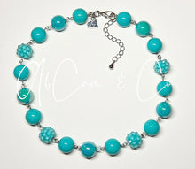 Load image into Gallery viewer, Turquoise Bubblegum Choker Style Necklace

