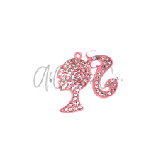 Load image into Gallery viewer, Small Light Pink Rhinestone Girl Pendant
