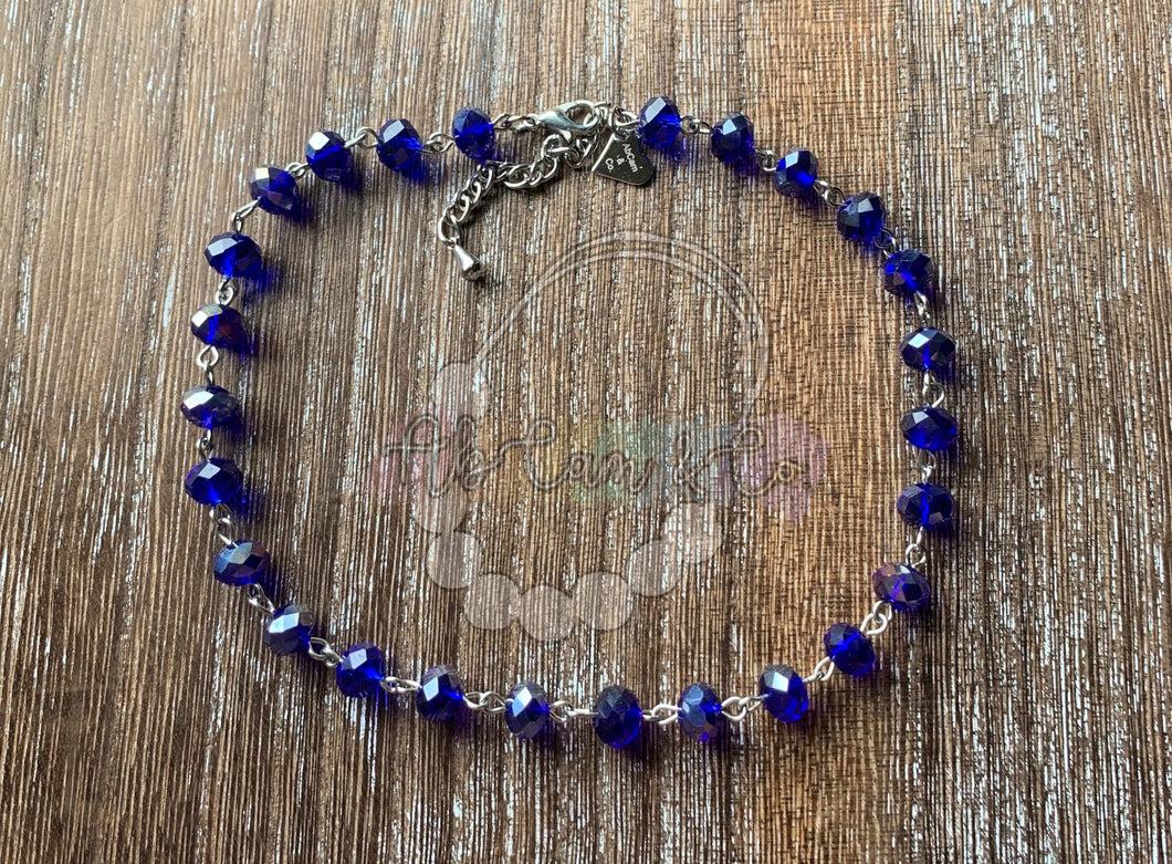 Cobalt Blue Choker Style Necklace
